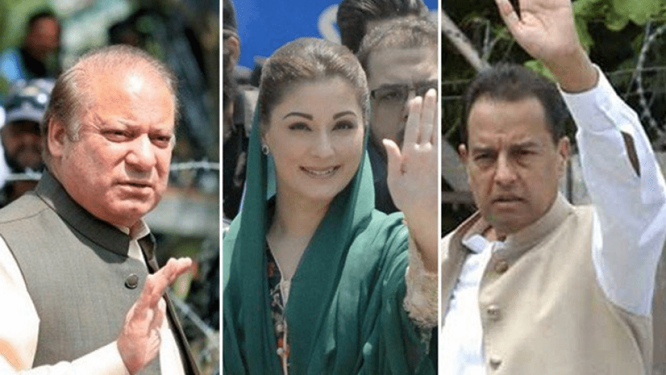 Nawaz Maryam Captain R Safdar Appear Before Accountability Court