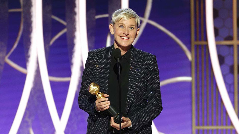 Ellen DeGeneres praises Carol Burnett in moving Golden Globes speech