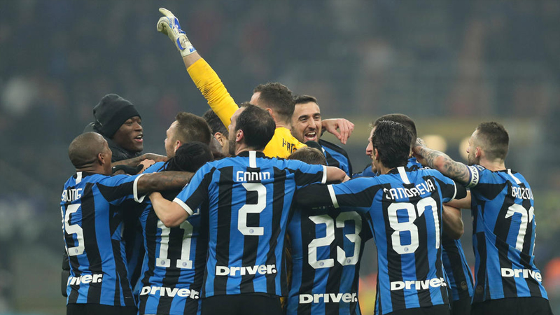 Inter win thrilling Milan derby to move top of Serie A