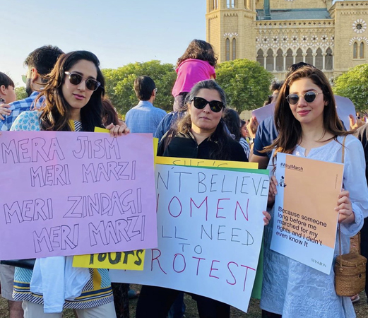 Celebrities step out for Aurat March