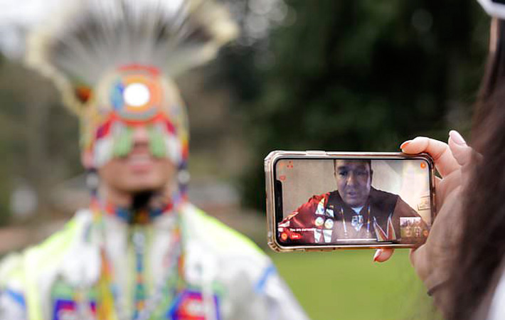 Drums, dancers livestream as virus moves powwows online