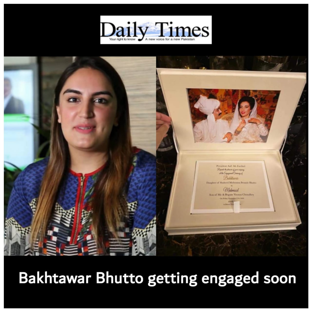 Bakhtawar Bhutto Zardari Is All Set To Get Engaged Daily Times