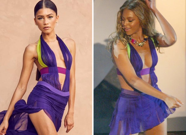 Zendaya Nods To Noughties Beyoncé In A Vintage Versace Gown