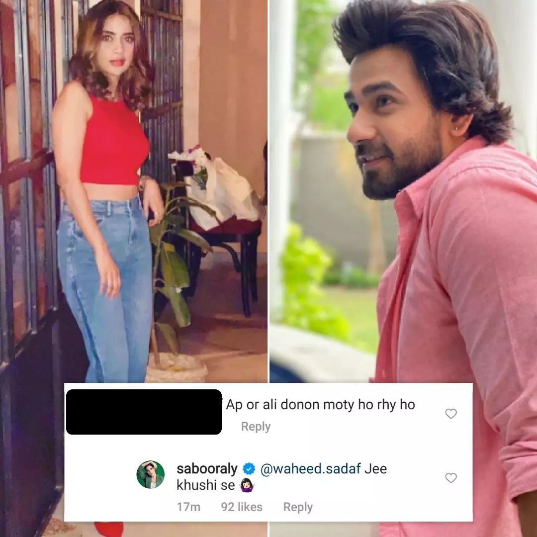 Saboor Aly Gives Apt Response To A Social Media User Over Body Shaming Daily Times
