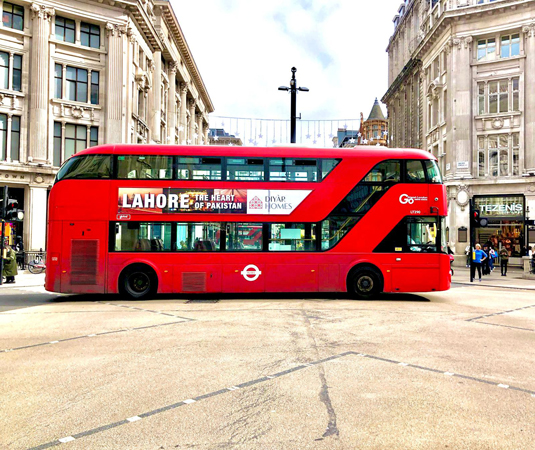 Lahore goes global as iconic red buses showcase heritage in London ...