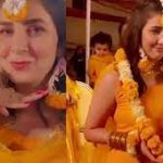 Areeba Habib dresses up as a Mayun bride in marigold: Watch video