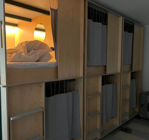 Inside the Zurich 'capsule' hotel that has £41-a-night plywood boxes for rooms