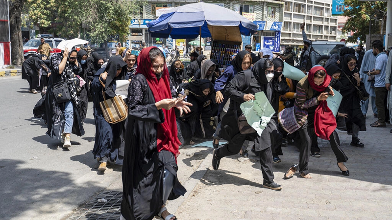 Afghan women protest Hazara 'genocide' after Kabul bombing