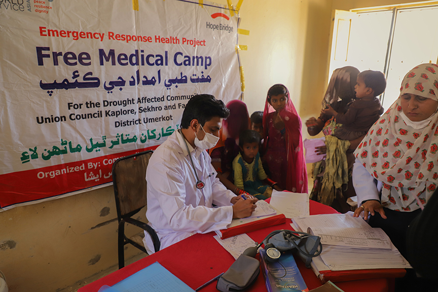 WHO provides assistance to establish medical camps in Sindh