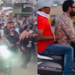 Ajay Devgn chased by a mob while riding a scooter on the sets of Bholaa