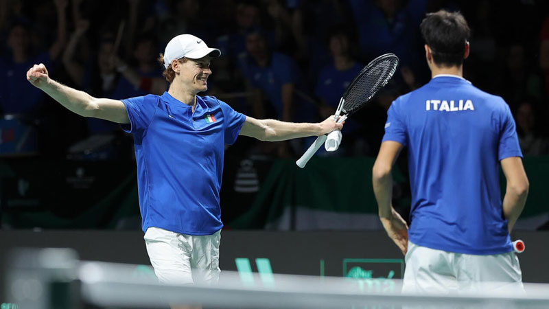 ‘Proud’ Sinner twice beats Djokovic to ship Italy into Davis Cup last