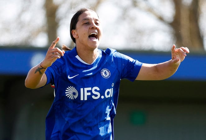 'Stoked' Kerr claims Chelsea goalscoring record with WSL strike