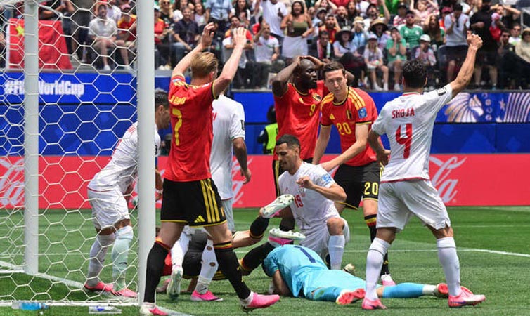 Iran plays 10-man Belgium to 0-0 draw at World Cup